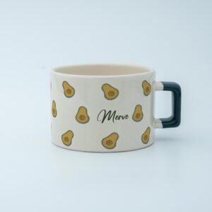 Avokado Desenli Fincan