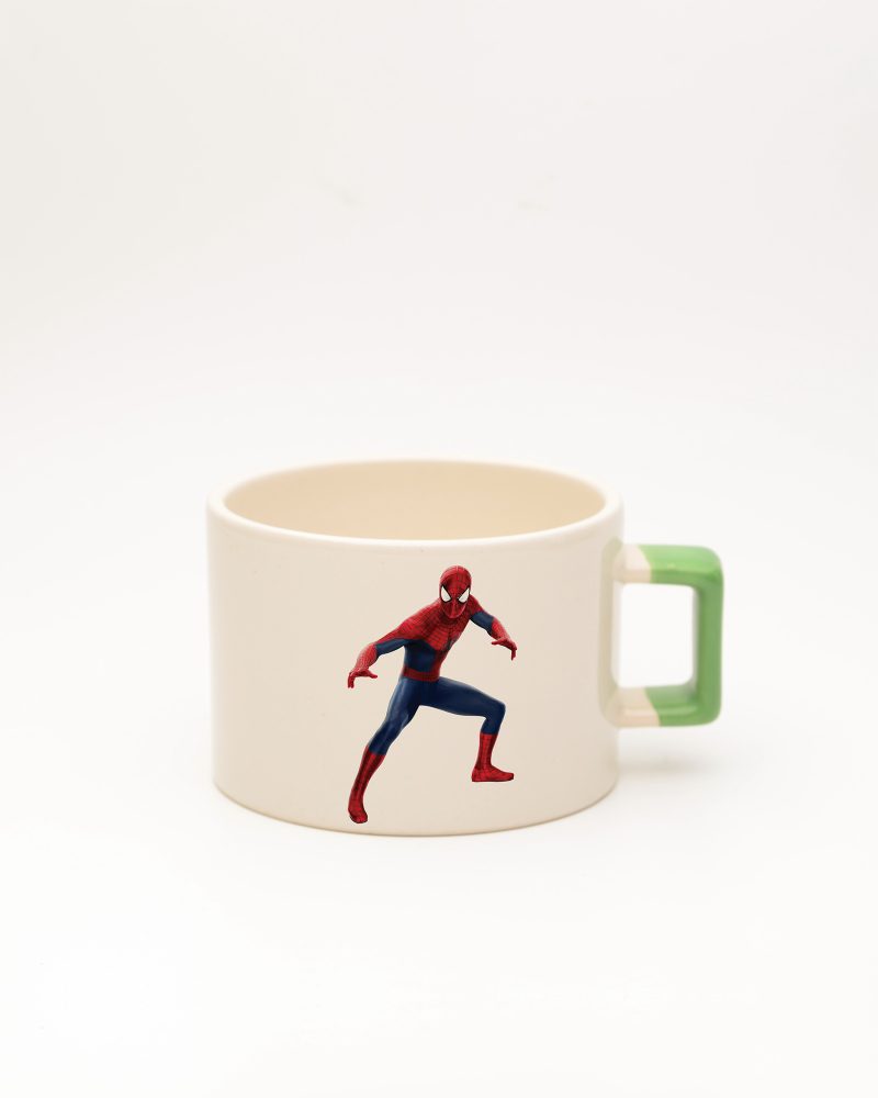 Açık Yeşil kulplu İsimli Spiderman Fincan 1, ön yüz
