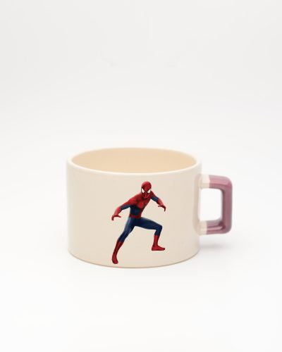 Mor kulplu İsimli Spiderman Fincan 1, ön yüz