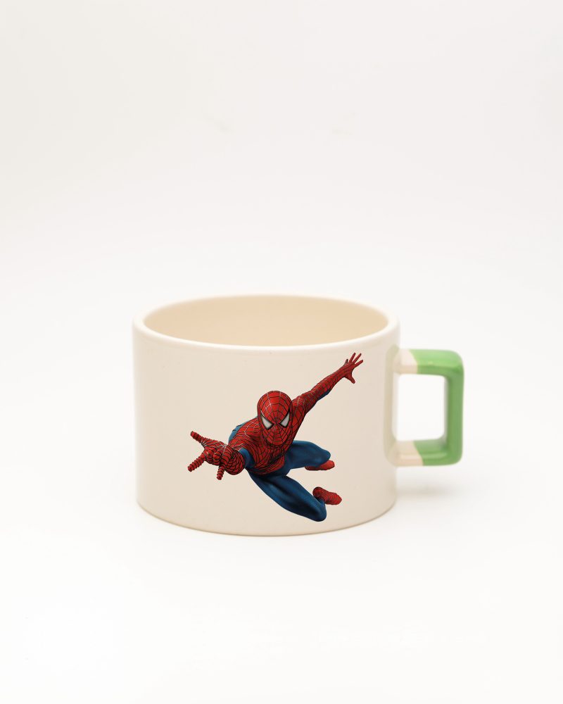 Açık Yeşil kulplu İsimli Spiderman Fincan 2, ön yüz