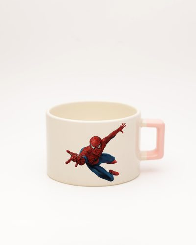 Toz Pembe kulplu İsimli Spiderman Fincan 2, ön yüz