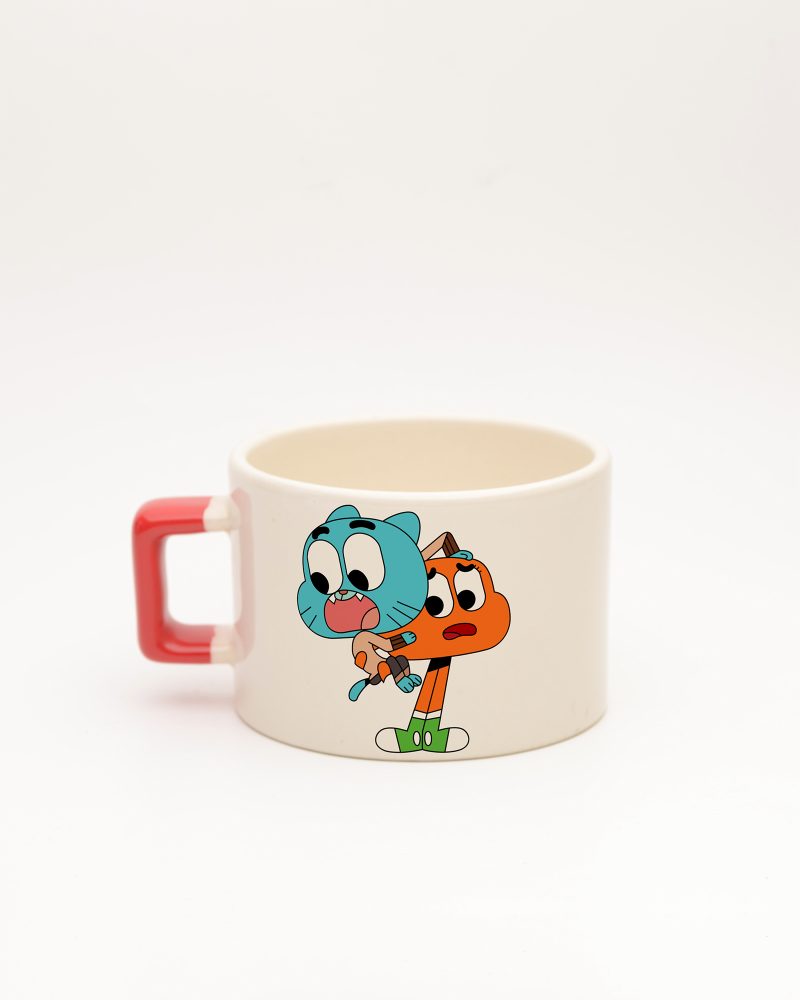 Kırmızı kulplu İsme Özel Gumball Fincan, arka yüz