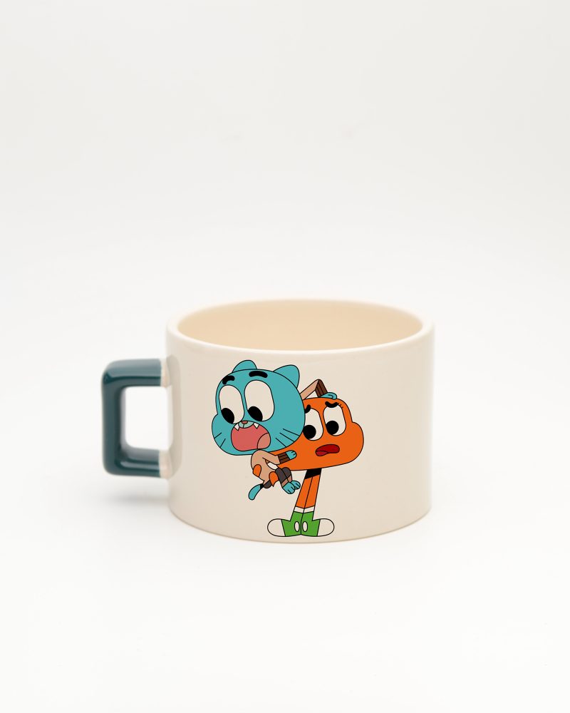 Koyu Yeşil kulplu İsme Özel Gumball Fincan, arka yüz
