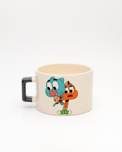 Siyah kulplu İsme Özel Gumball Fincan, arka yüz