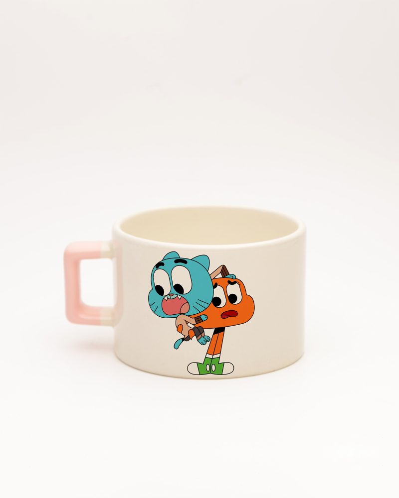 Toz Pembe kulplu İsme Özel Gumball Fincan, arka yüz