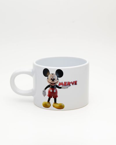 Beyaz İsme Özel Mickey Mouse Fincan, arka yüz