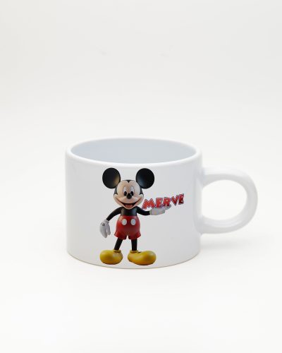 Beyaz İsme Özel Mickey Mouse Fincan, ön yüz