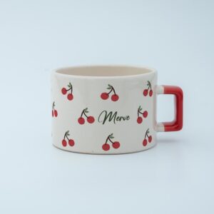 Kiraz Desenli Fincan