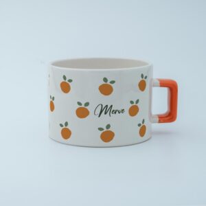 Portakal Desenli Fincan