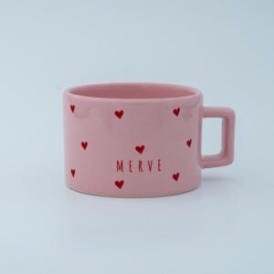 Kalpli İsimli Pembe Fincan