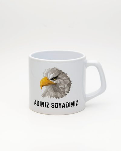 Beyaz Kartal Temalı İsimli Moka Kupa, ön yüz