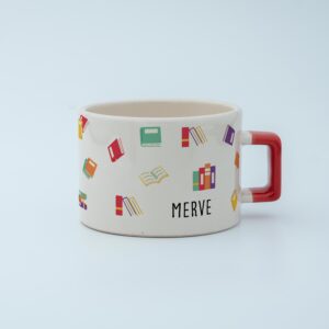 Kitap Temalı İsimli Fincan