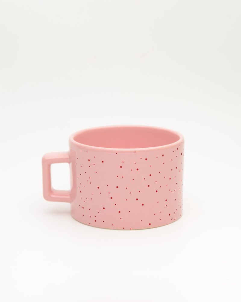 Pastel pembe Minimalist İsimli Pastel Fincan, arka yüz