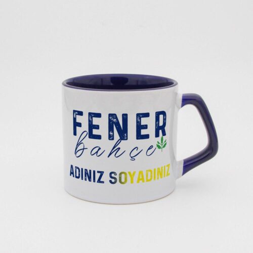 Sarı Lacivert İsimli Moka Kupa - Görsel 1
