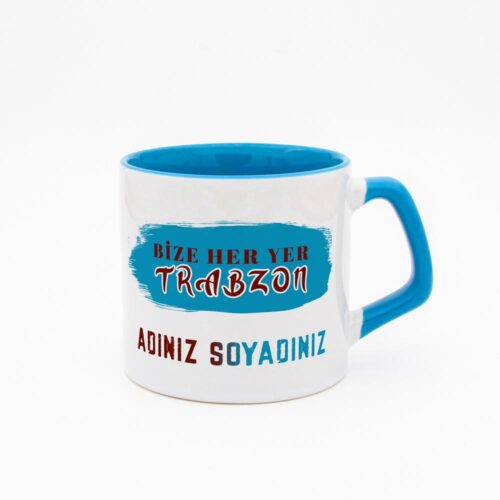 Bordo Mavi İsimli Moka Kupa - Görsel 1