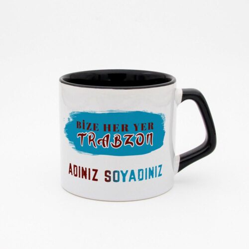 Bordo Mavi İsimli Moka Kupa - Görsel 5