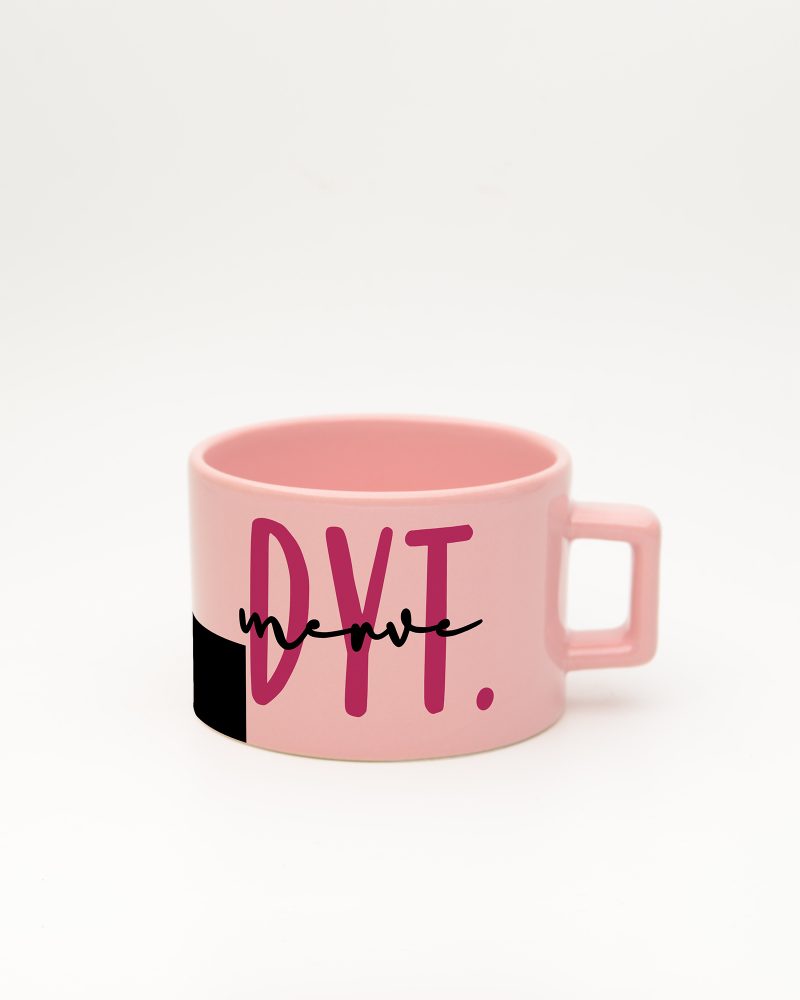 Pastel pembe Diyetisyen İsimli Fincan, ön yüz
