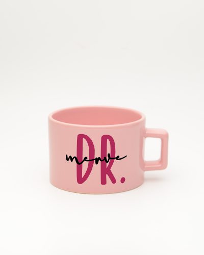 Pastel pembe Doktor İsimli Fincan, ön yüz