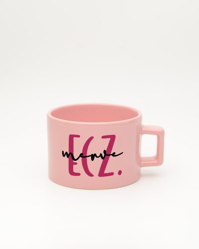 Pastel pembe Eczacı İsimli Fincan, ön yüz