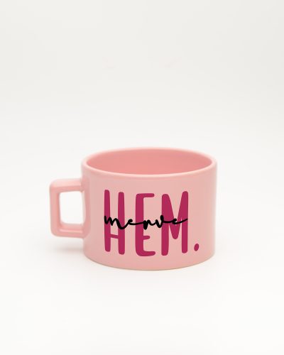 Pastel pembe Hemşire İsimli Fincan, arka yüz
