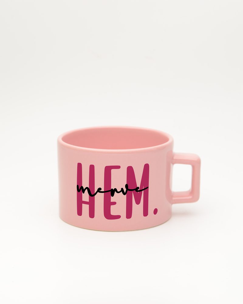 Pastel pembe Hemşire İsimli Fincan, ön yüz