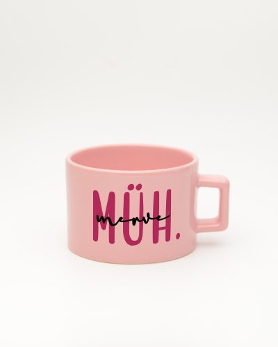 Pastel pembe Mühendis İsimli Fincan, ön yüz