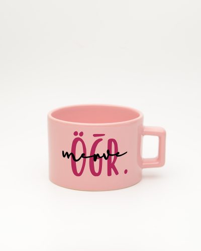 Pastel pembe Öğretmen İsimli Fincan, ön yüz