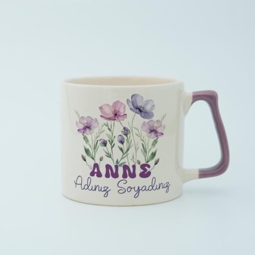 Çiçekli İsimli Anne Kupa - Görsel 1