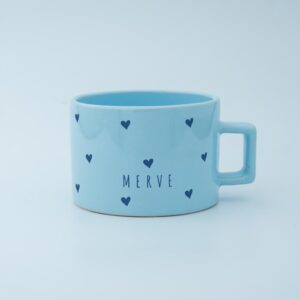 Kalpli İsimli Pastel Fincan