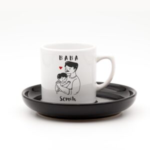 Renkli Tabaklı İsimli Baba Fincan v1