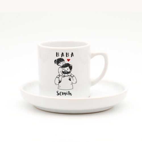 Renkli Tabaklı İsimli Baba Fincan v2 - Görsel 2