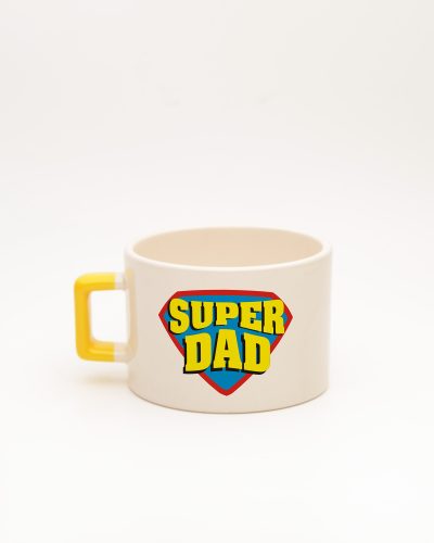 Sarı kulplu Super Dad İsimli Fincan, arka yüz