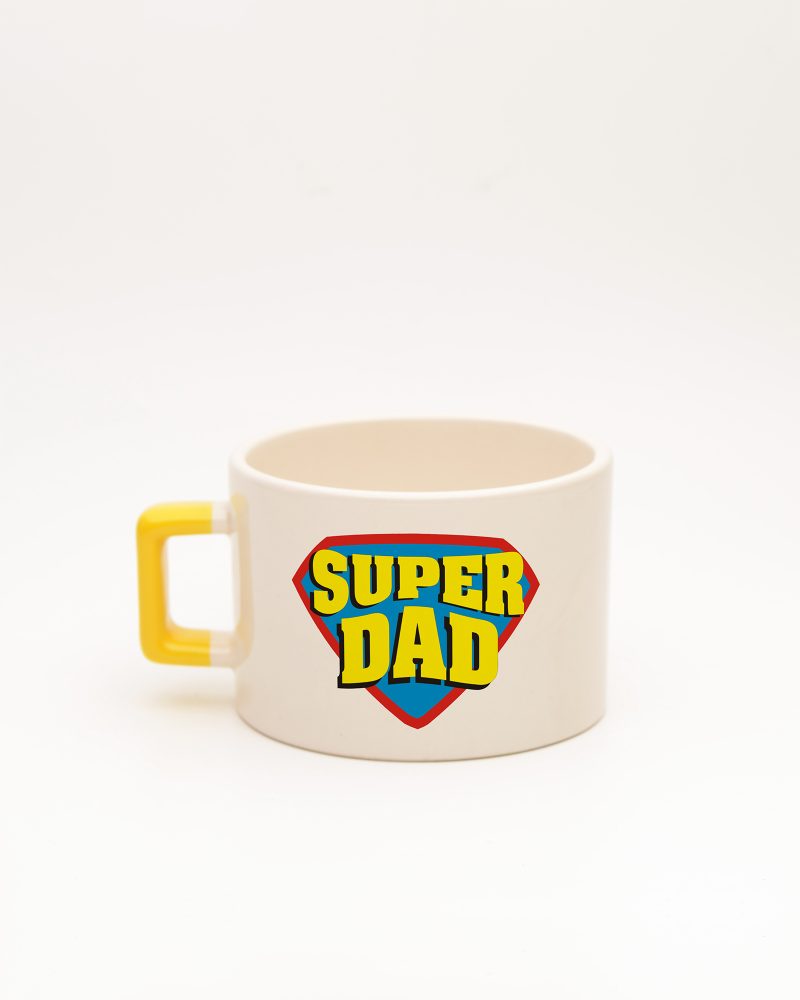 Sarı kulplu Super Dad İsimli Fincan, arka yüz