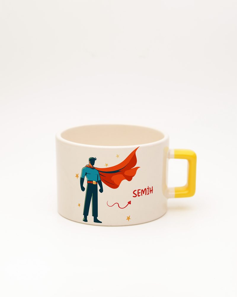 Sarı kulplu Super Dad İsimli Fincan, ön yüz