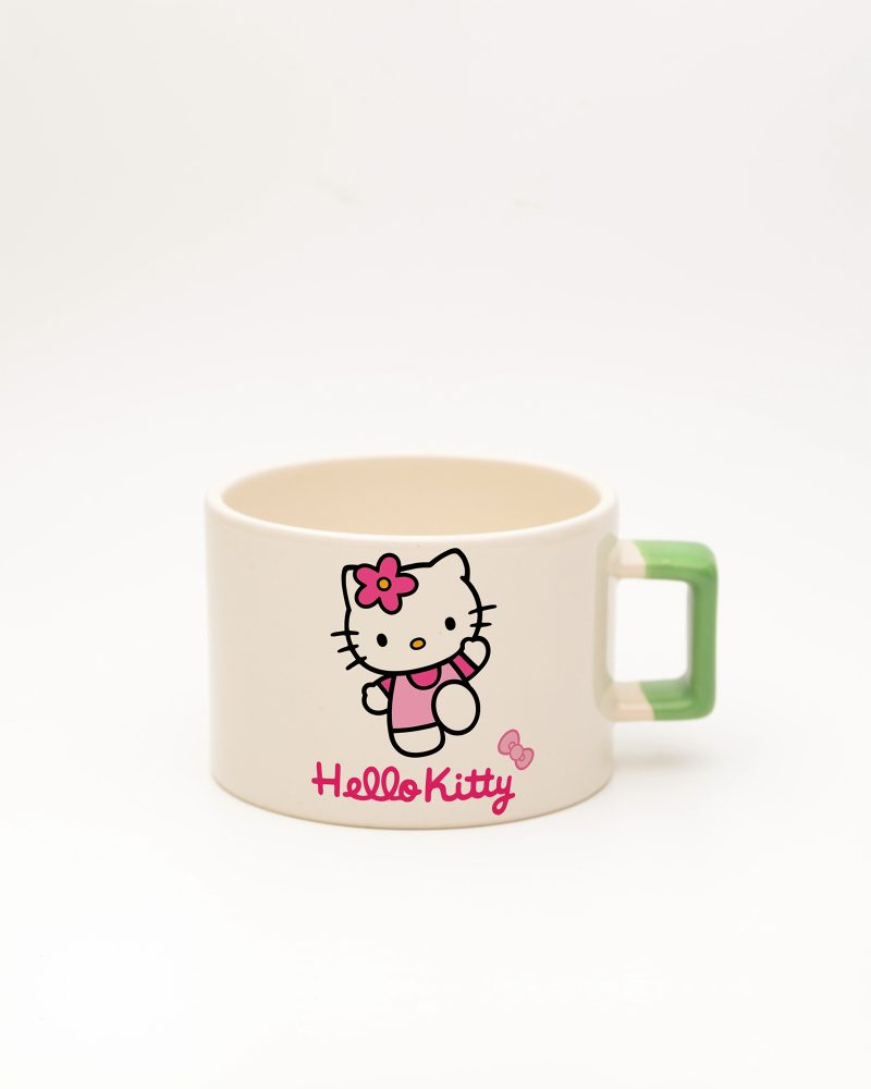 Açık Yeşil kulplu Hello Kitty İsimli Fincan, ön yüz