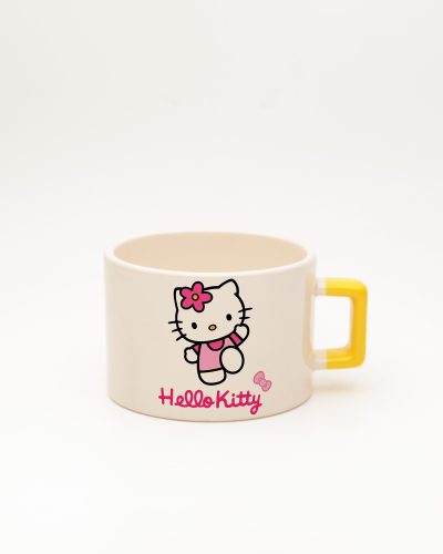 Sarı kulplu Hello Kitty İsimli Fincan, ön yüz