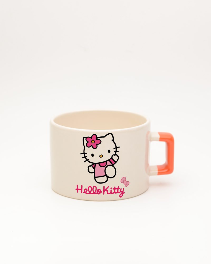 Turuncu kulplu Hello Kitty İsimli Fincan, ön yüz