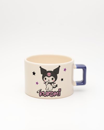 Lacivert kulplu Kuromi İsimli Fincan, ön yüz