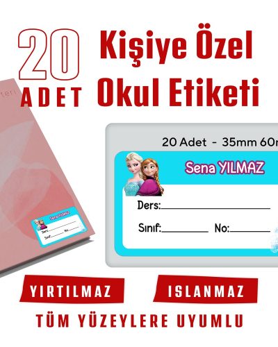 20 Adet Defter Etiketi - Görsel 1