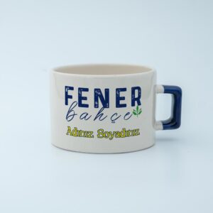 Sarı Lacivert Takım Temalı İsimli Fincan