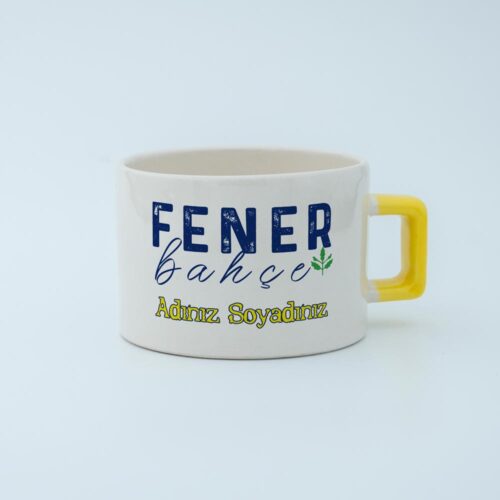 Sarı Lacivert Takım Temalı İsimli Fincan - Görsel 2