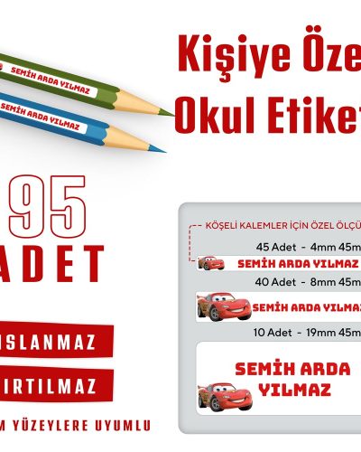 95 Adet Kişiye Özel Okul Etiketi - Görsel 7