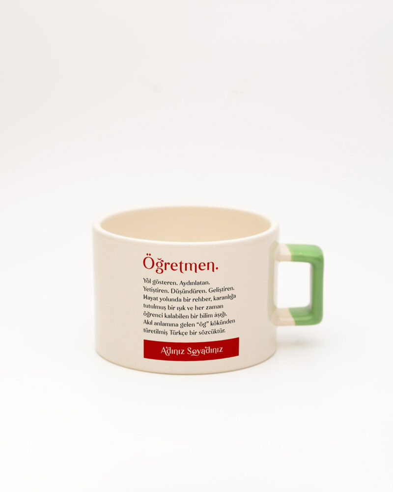 Öğretmen Kelime Fincan Açık Yeşil