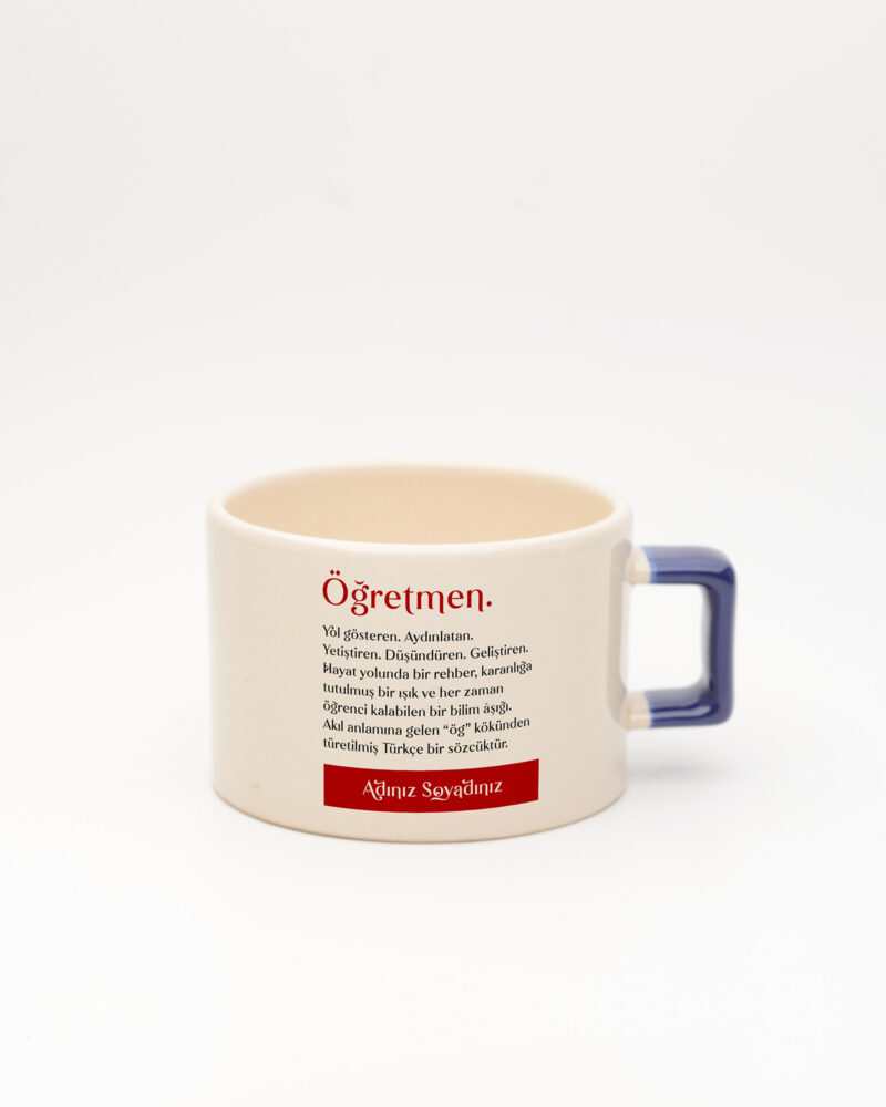 Öğretmen Kelime Fincan Lacivert