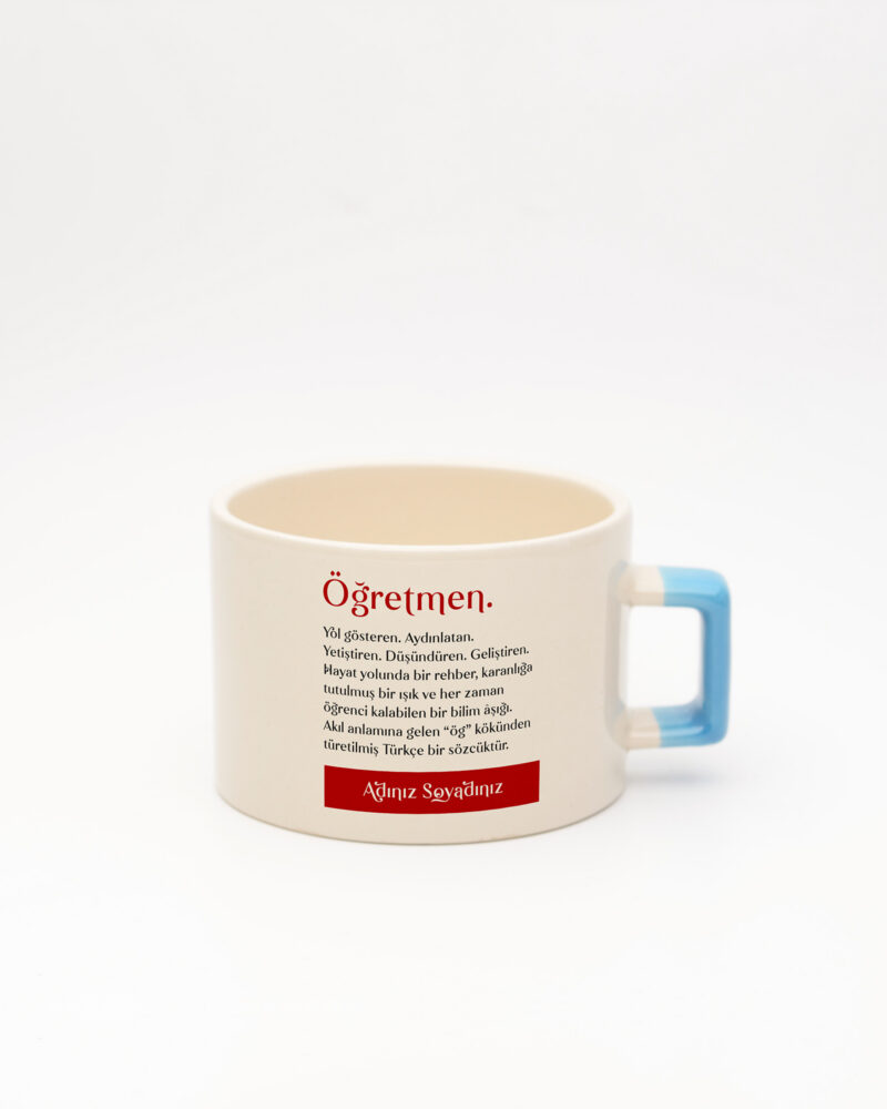 Öğretmen Kelime Fincan Mavi