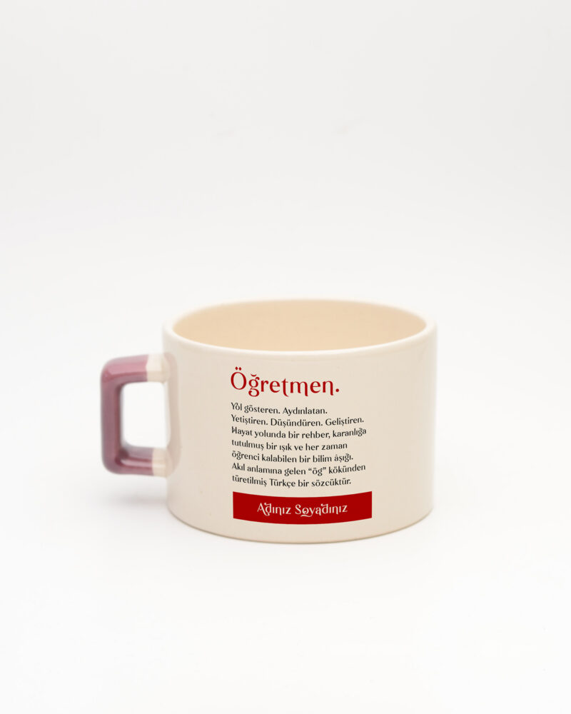 Öğretmen Kelime Fincan Mor