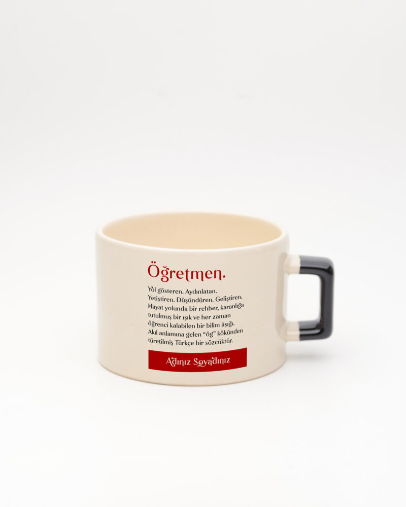Öğretmen Kelime Fincan Siyah