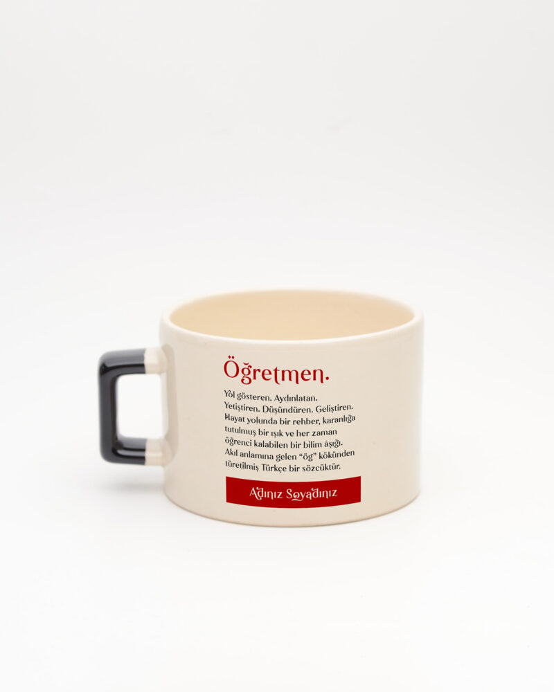 Öğretmen Kelime Fincan Siyah
