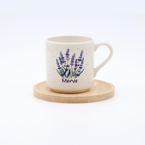 Lavantalı Türk Kahvesi Fincanı - Görsel 1