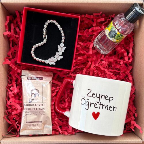Kelebekli Öğretmen Temalı Hediye Kutusu v3 - Görsel 1